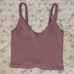 Women's Ribbed Tank Top - Mauve